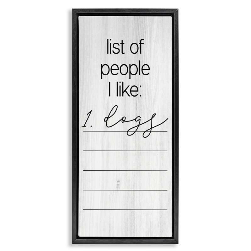 «Funny People I Like Gray», encadrée par Daphne Polselli, Cadre flottant noir de jais, H 25 po x l 11 po