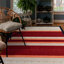 Tapis rouge et ivoire noué à la main de haute qualité-51346181