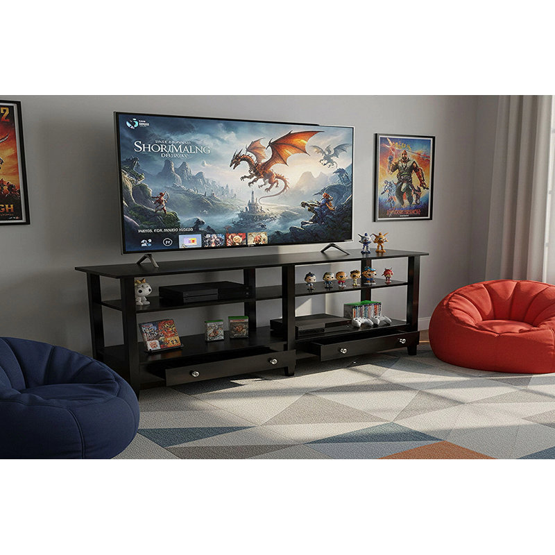 Athlene TV Stand for TVs up to 75", Black