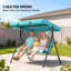 3 Person Porch Swing with Canopy