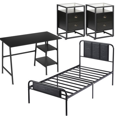 Ensemble de table de chevet et bureau 4 pièces Kempst