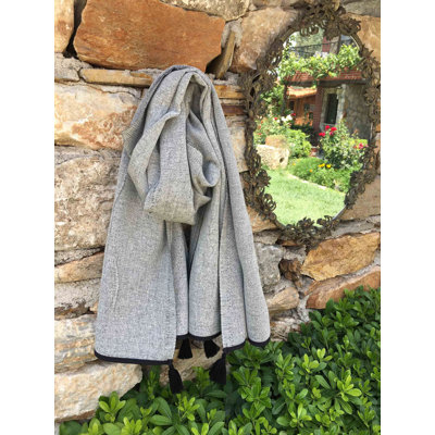 Luxurious Fouta Beach Towel, 100% Cotton, 35.4 x 70.9 inches | High Absorbency, Soft Texture, 7.7 oz/sq yd | Machine Washable, Grey Color | Ideal for Beach, Pool, Spa, and Home Use, Lightweight & Quick-Drying