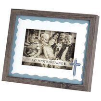 4X6 Inch Cross Pattern Picture Frame White MDF, Wood & Glass by Foreside  Home & Garden