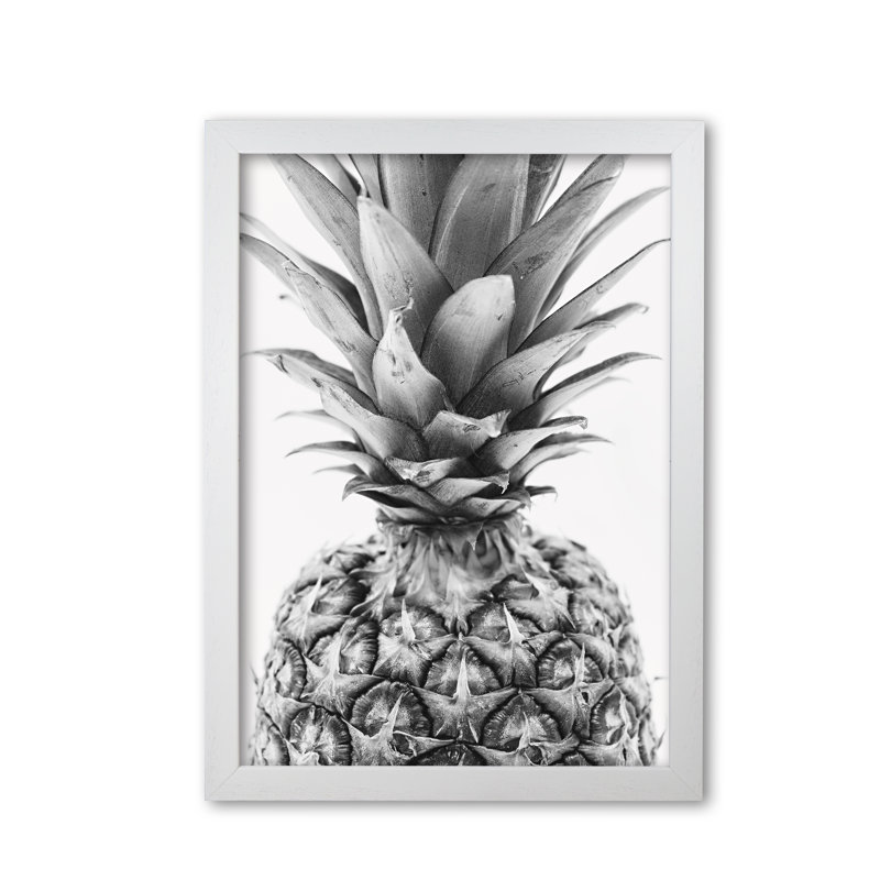 Pineapple - Print, White Grain Frame, 42 cm H x 30 cm W x 5 cm D