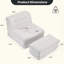 Fauteuil à billes pour adultes avec repose-pieds, fauteuils à billes surdimensionnés avec mousse à mémoire de forme haute densité, canapé confortable avec tête, cou, dossier, soutien lombaire, hanche pour le salon et la chambre à coucher