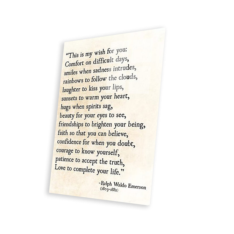 «My Wish for You» par Debbra Obertanec - Art textuel sans cadre