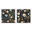 Hollar - Ensemble de 2 collages carrés botaniques abstraits-101853786-101853785