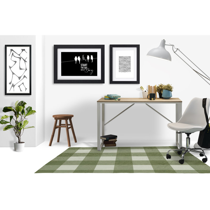 Tapis de chaise rectangulaire Chico, L 36 po x L 60 po, Coriandre