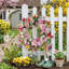 Couronne de pivoines roses artificielles 18,8 pouces