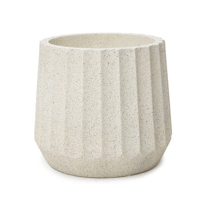 Rizk Planter In Rough Speckled 19 Inch Height