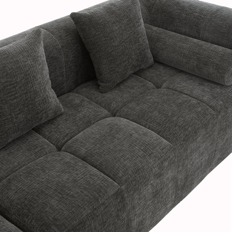 Canapé modulaire 101,2 po, Gris