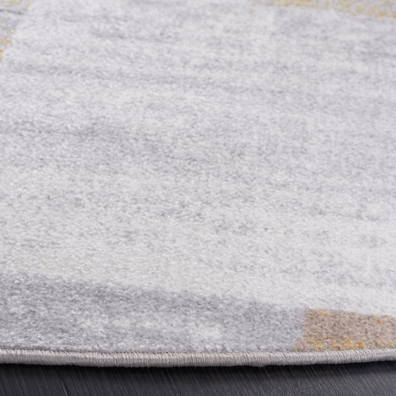 Bellay Performance Machine Washable Abstract Rug, Round 6'7"