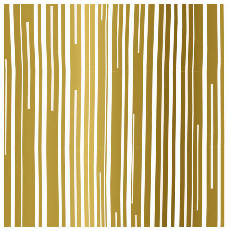 Coussin décoratif à rayures, coussins double face abstraits, Rayure dorée, Carré 20 po
