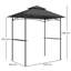 Outsunny 2.4 x 1.5 m (8' x 5') Grill Gazebo Canopy w/LED Lights-110189512