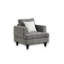 Ensemble de canapé-lit en chenille gris l 80 po Alkeem avec coussins décoratifs
