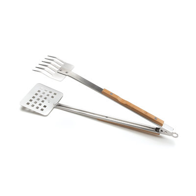 Outset Verde Collection 3-in-1 Locking Claw Tongs, 1 Sustainable Materials In Silver;natural