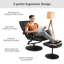 81.28cm Wide Faux Leather Swivel Ergonomic Recliner-490283424