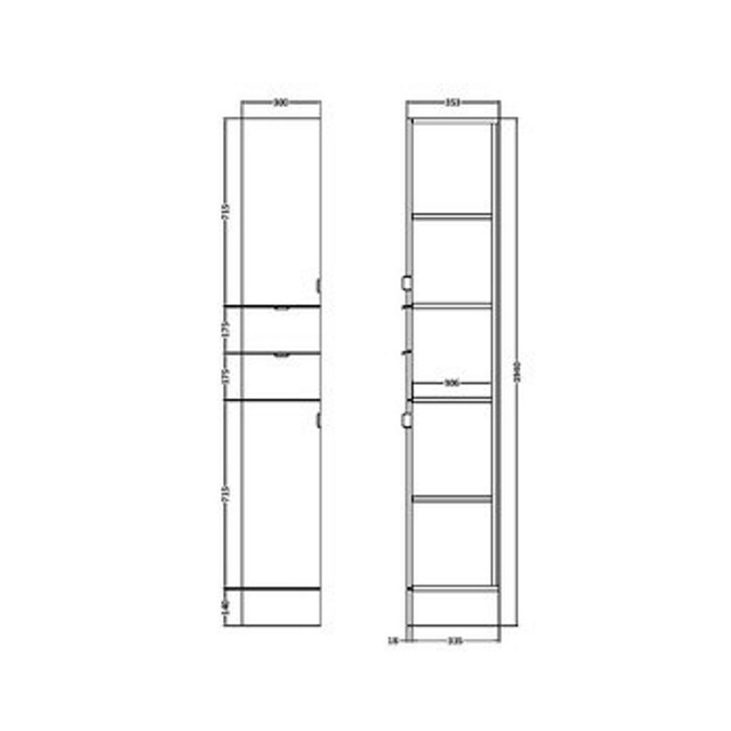 Fusion Linen Cabinet, Natural Oak