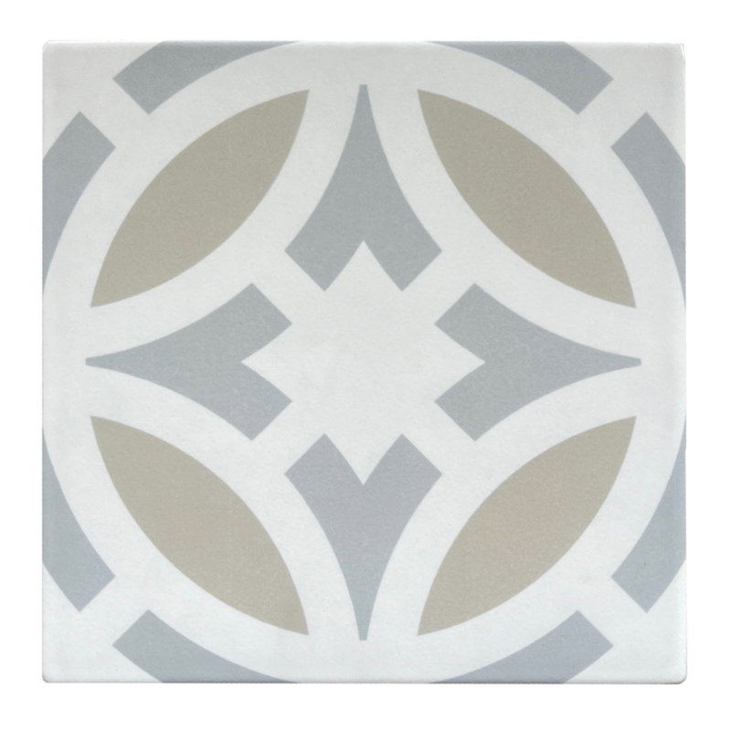 Serene 8" x 8" Ceramic Patterned Wall & Floor Tile