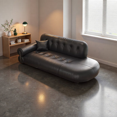 Luxury Elegant Chaise Lounge Faux Leather