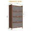 Grande armoire à portes basculantes en métal, avec amplement d'espace de rangement pour la chambre à coucher, le bureau, le salon, le couloir, l'entrée noyer