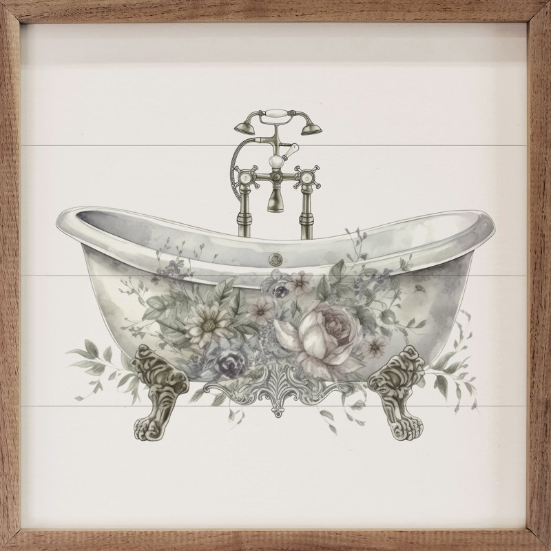 Elegant White Tub Front Flowers White, H 16 po x l 16 po x P 1 po