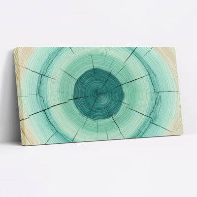 Ensemble de 1 tableau abstrait à motif d'anneaux d'arbre sur toile tendue