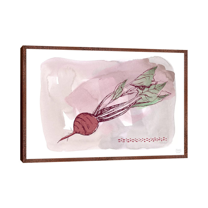 Beet - Print on Canvas, Classic Brown Wood Floater Framed, 101.6cm H x 152.4cm W x 3.81cm D