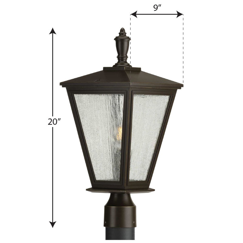 Tête de lanterne à 1 lumière H 20 po Quattrucci, Brun
