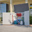 4.3 X 2.5 X 3.2 Ft.  Durable Resin Outdoor Storage Shed With Floor For Garden Patio Furniture & Tools (Double Doors)