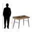 Bureau d'ordinateur avec huche et pieds en métal noir H 33,89 po x l 47,1 po x P 23,5 po Jonesy