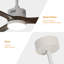 Ventilateur de plafond moderne à 3 pales de 52 po avec ensemble d'éclairage et télécommande AuraVista-33271118-33271121