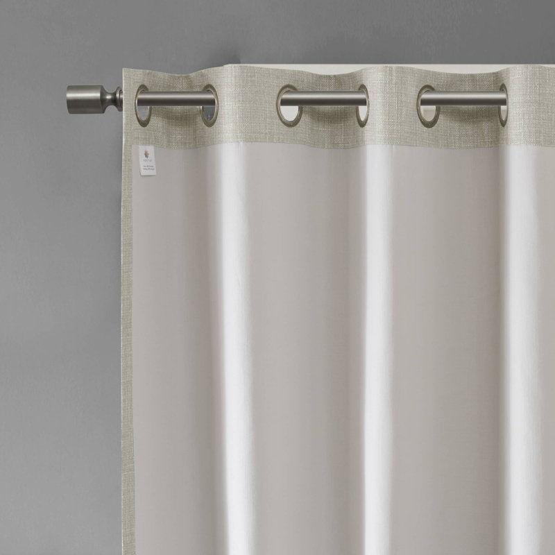 Rideau simple occultant avec œillets Maya, Taupe, L 50 po x L 54 po