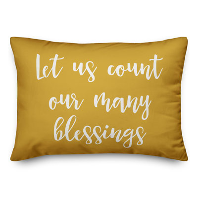  Coussin Let Let Count Our Our Many Blessings