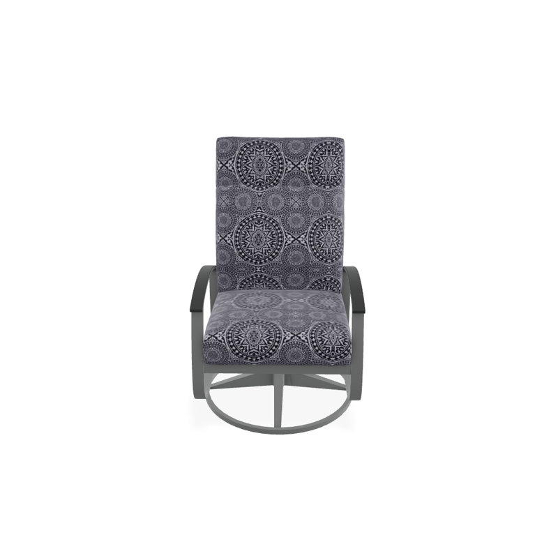 Belle Isle Outdoor Rocker Chair, Blend Indigo, Classic Graphite P30, Textured Graphite