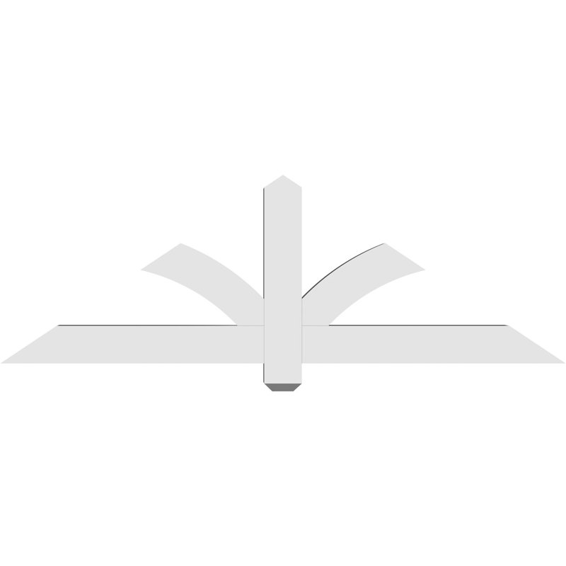 Support pour pignon en PVC Redmond, H 20 po x l 60 po (pas: 8/12), P 4 po x F 4 po