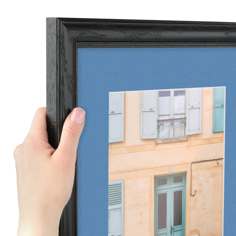 Cadre pour photo simple 18 po x 24 po en bois mat, Bleu liberté
