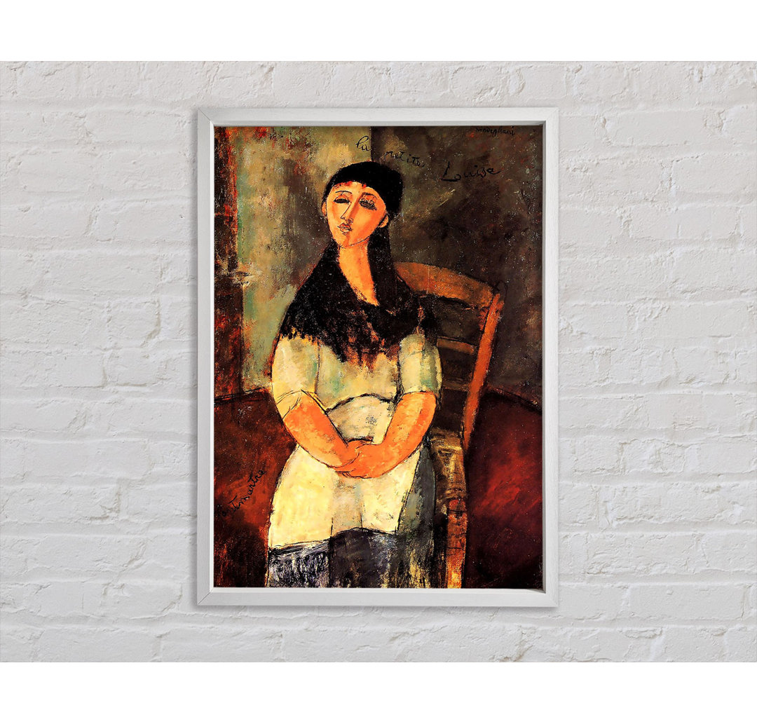 Die kleine Louise von Amedeo Modigliani - Einzelbildrahmen Kunstdrucke auf Leinwand