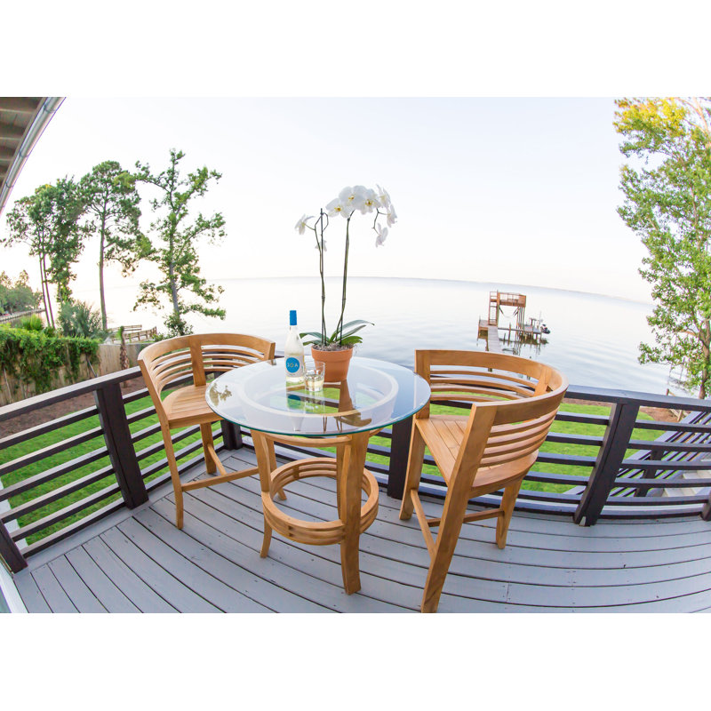 Toby Teak Round Solid Wood Dining Table