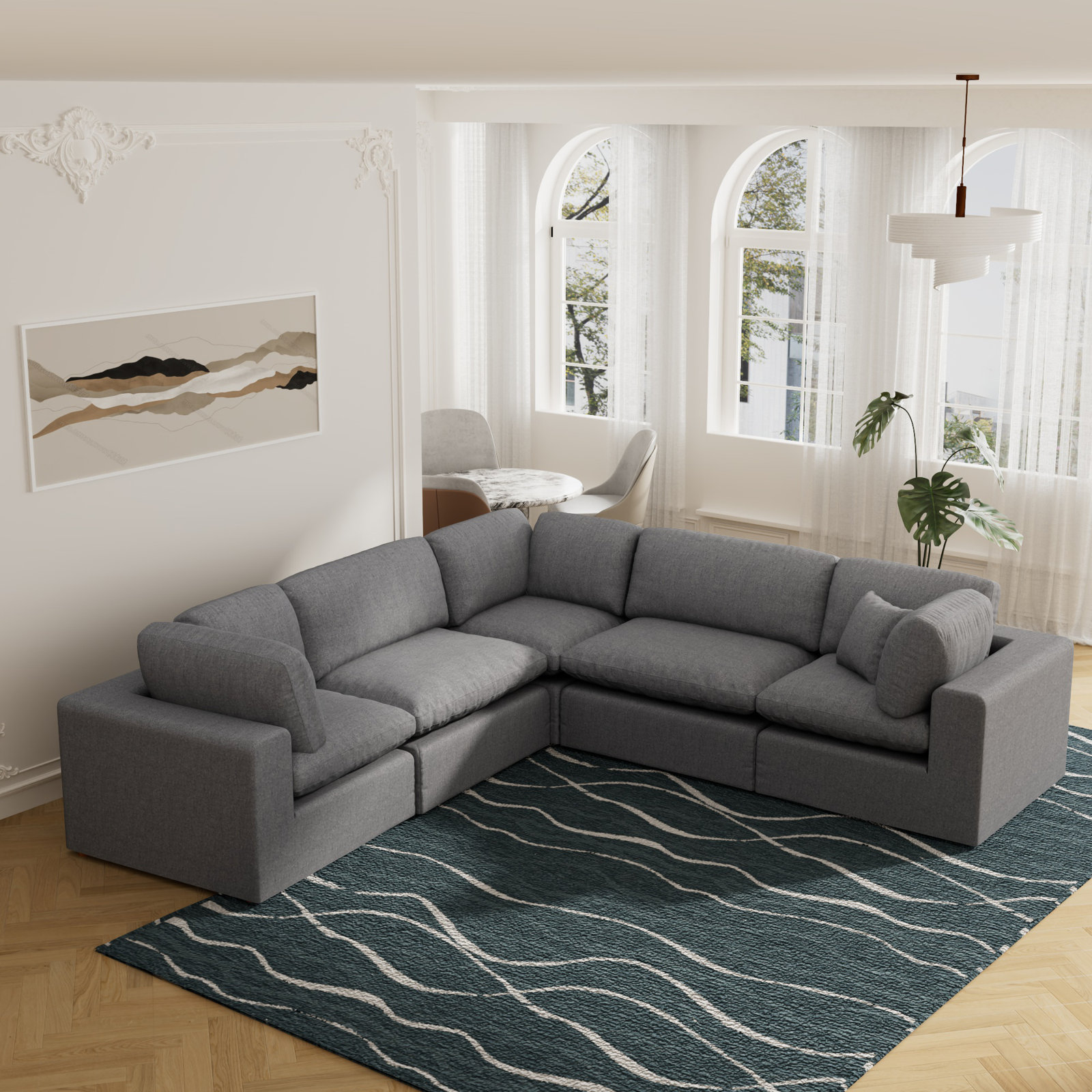 Jossa Modular Corner Sectional, Gray