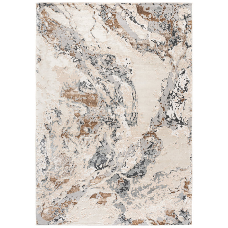 Kayliann Performance Abstract Rug, Rectangle 5'3" x 7'