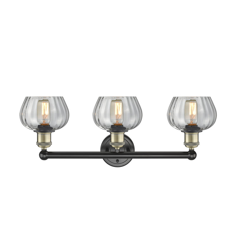 Noille 3 - Light Dimmable Vanity Light, Clear, Black Antique Brass