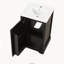 Meuble-lavabo autoportant de 20 po avec comptoir d'évier, armoire en panneau de fibres à densité moyenne avec porte à fermeture en douceur, 1 tiroir et support de rangement, noir