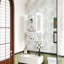 Armoire à pharmacie à miroir de 30 pouces avec tablettes ouvertes, rangement mural avec portes et miroir, tablette réglable, armoire de rangement pour salle de bain au-dessus de la toilette