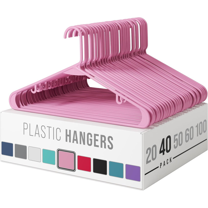 Portemanteaux en plastique, 20, Rose