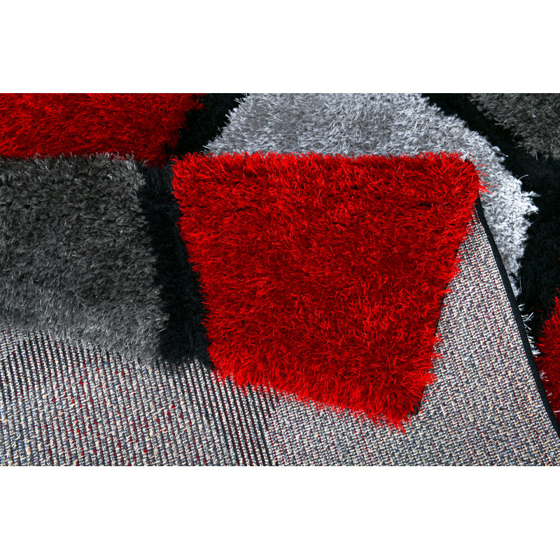 Horine Pebbles Red Rug, Rectangle 120 x 170cm