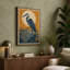 Moonlit Heron Japandi - Wrapped Canvas-1398625236-1398625247