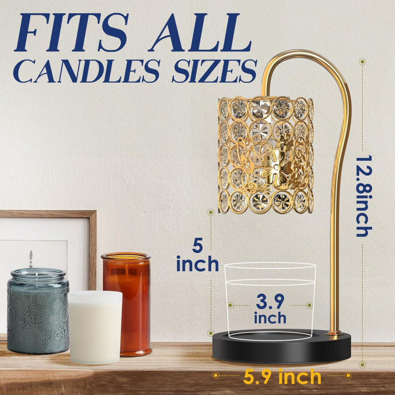 12.8'' H Wax Warmer, Black/Gold