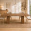Table de salle à manger moderne extensible en bois pour 4 à 8 personnes avec base piédestal-2142457237