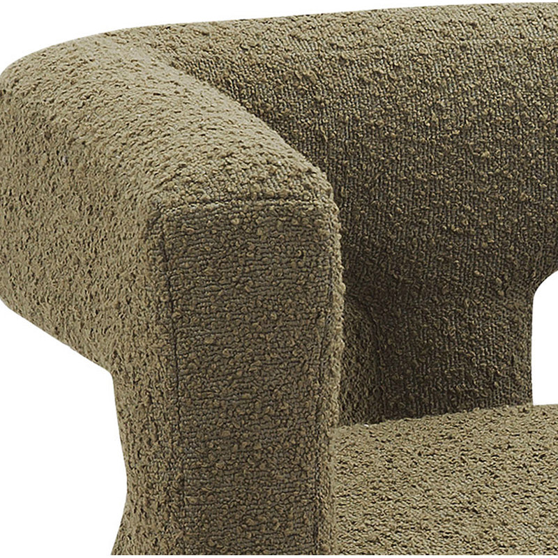 Cedernier 67" Boucle Bench, Olive Boucle Fabric